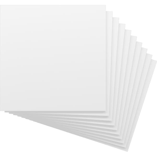 Ekena Millwork 7 3/4W x 7 3/4H x 1/2T PVC Hobby Boards, Unfinished, 10PK HBP08X08X500CUN - main